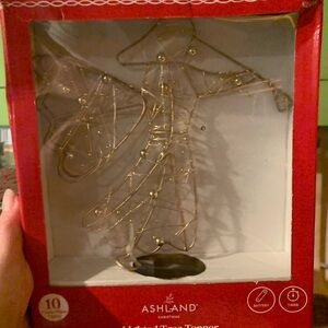 Ashland Gold Wire Angel Tree Topper with Beaded Accents